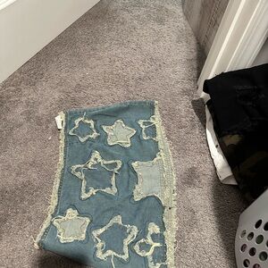 SHEIN Distressed Denim Fabric